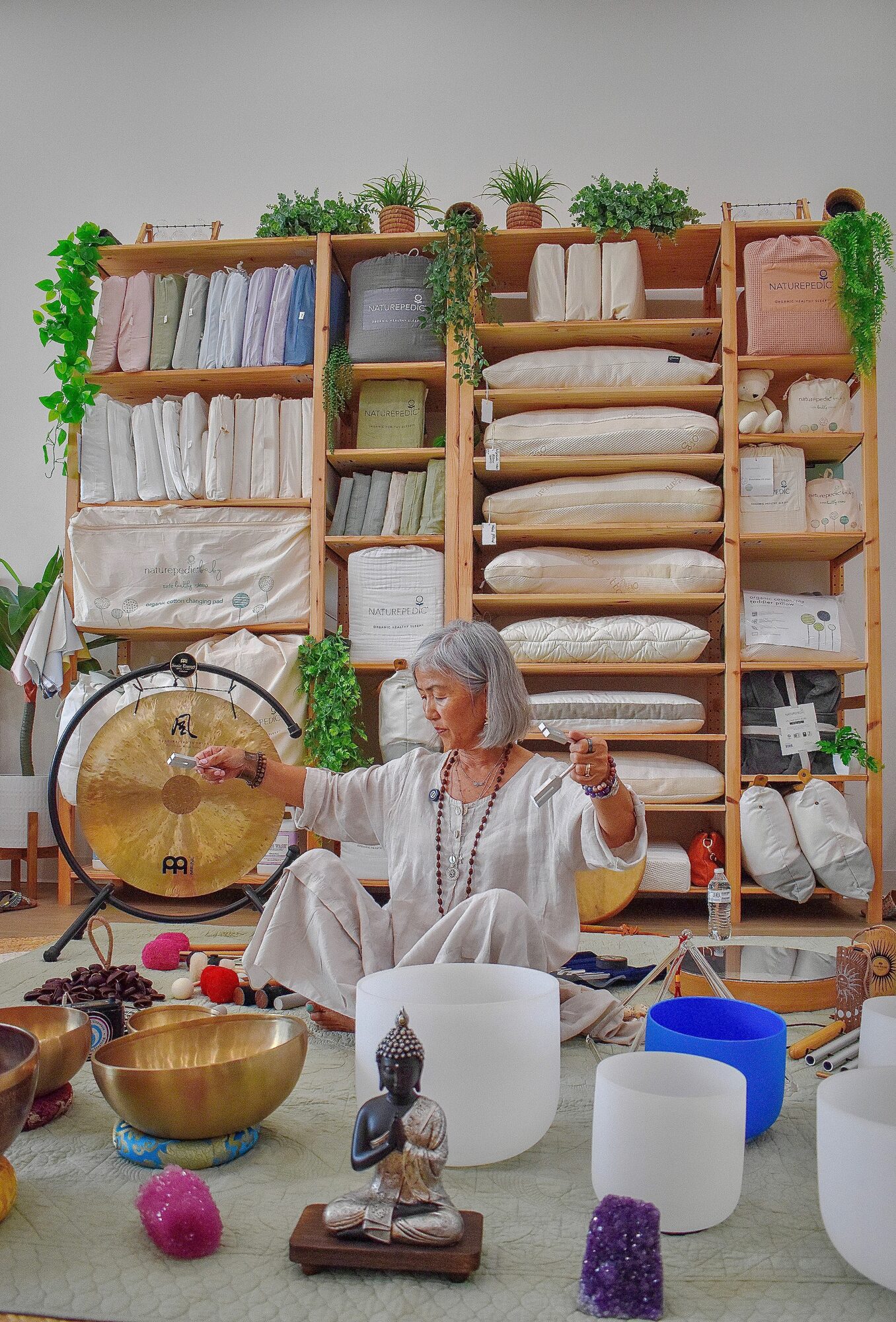 Sound Healing at the Naturepedic Organic Mattress Gallery